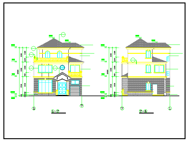 【湖北】某地小型别墅设计施工图纸_图1