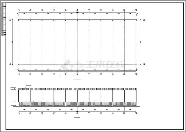 30m跨单层门式钢架结构厂房施工图（含建施）-图一