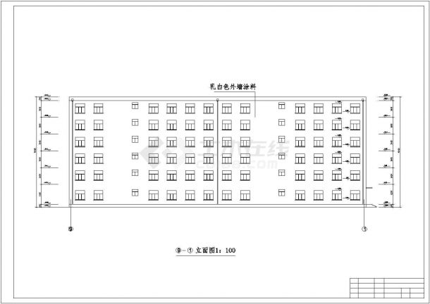 【重庆市】市中心某5层框架商住楼设计图-图二