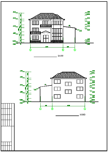 【福建】某地小型别墅建筑设计图纸-图一