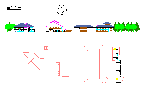 【浙江】某地旅馆单体建筑设计方案图纸_图1