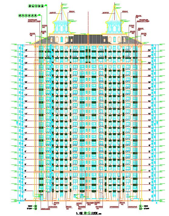 ARTDEC风格住宅建筑施工图-图二