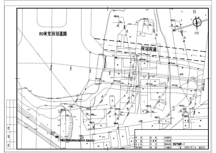某市政道路给排水管线设计图（共12张）_图1