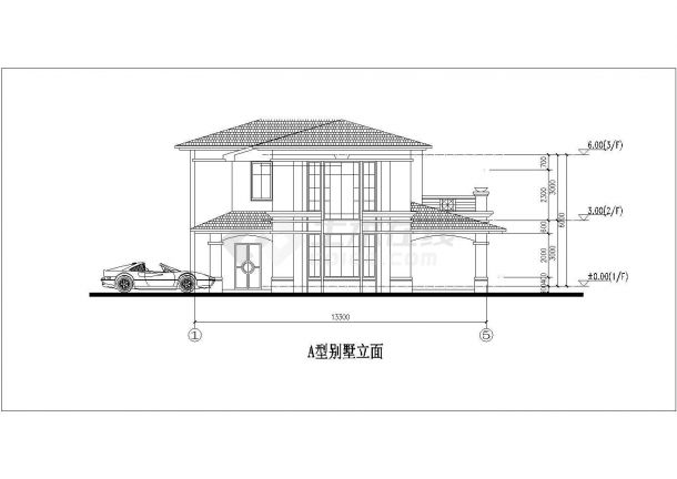 某地大型别墅CAD建筑施工参考详图-图二