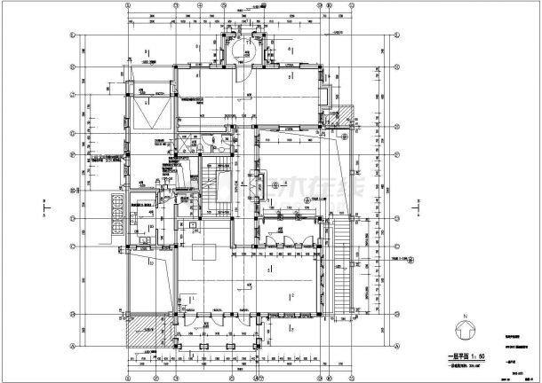 海边别墅CAD建筑基础图-图二