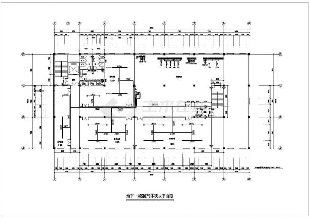 八层办公楼SDE气体自动灭火系统工程设计施工图纸-图一