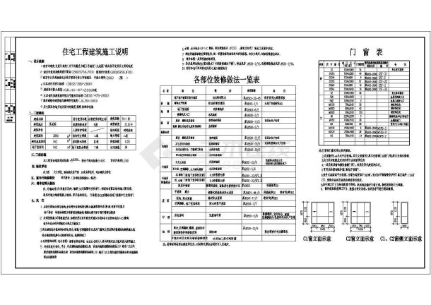 某多层住宅楼建筑施工CAD参考图-图二