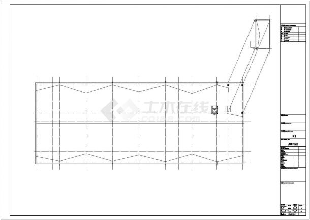 某食堂建筑施工设计图（CAD图）-图二