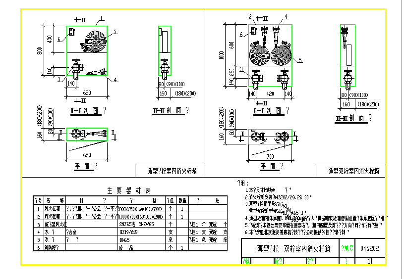 室内消防栓箱原版CAD文件