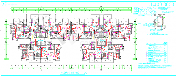 某地某高层住宅楼强电系统电气CAD图纸-图一