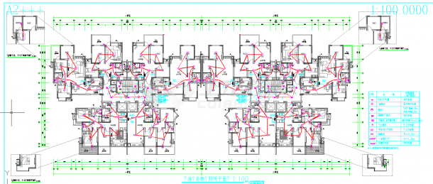 某地某高层住宅楼强电系统电气CAD图纸-图二