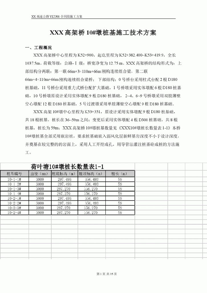 某高速公路高架桥桥墩桩基施工技术方案-图一