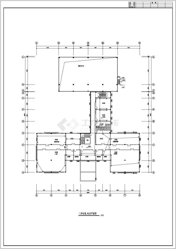 3层办公楼电气建筑施工参考CAD-图二