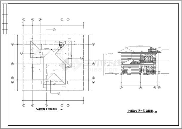 北方小别墅全套建筑设计图纸-图一