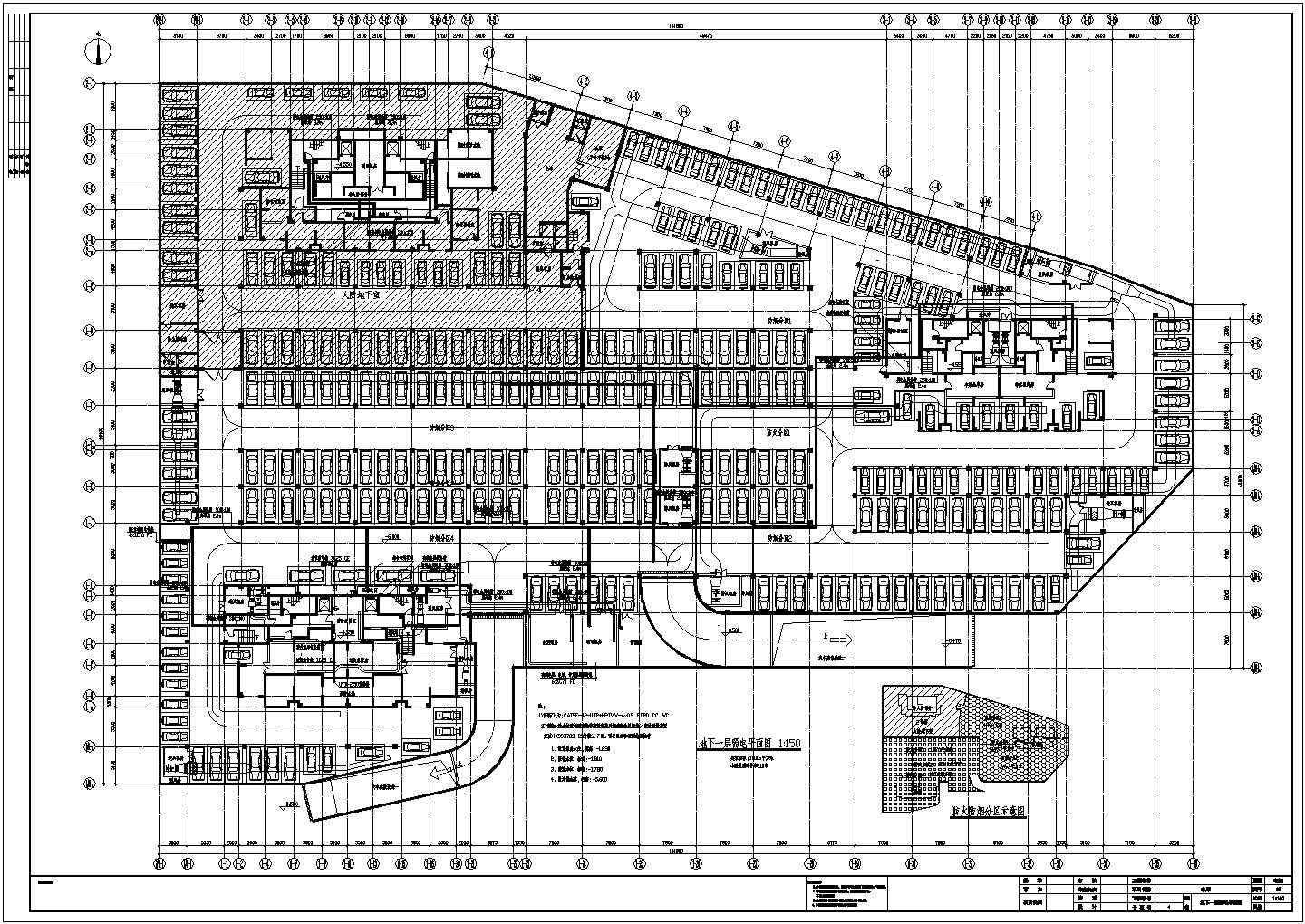 住宅楼地下车库电气施工图纸