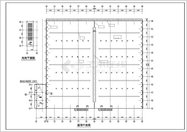 某地轻钢厂房建筑设计图（共5张）-图二