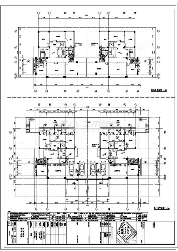 【兰州】三层塔楼式居住建筑施工图-图一