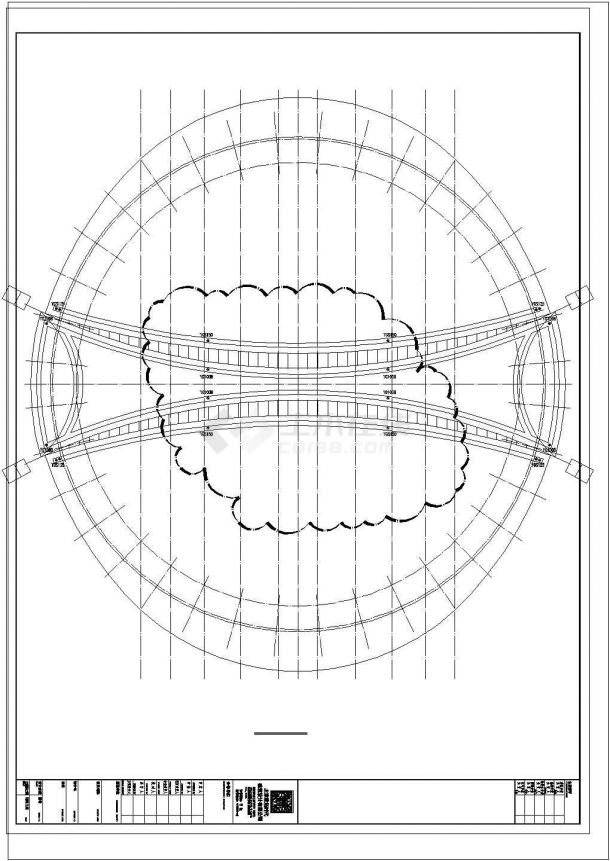 【河北】三层框架结构拱形体育馆建筑施工图-图一