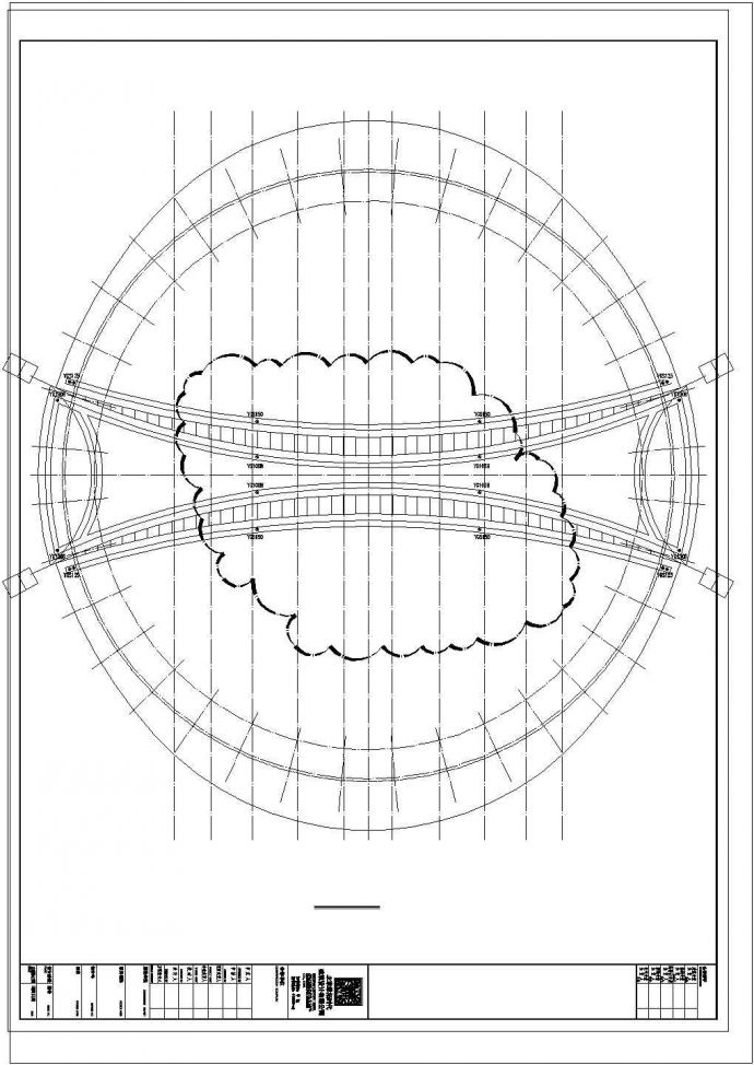 【河北】三层框架结构拱形体育馆建筑施工图_图1