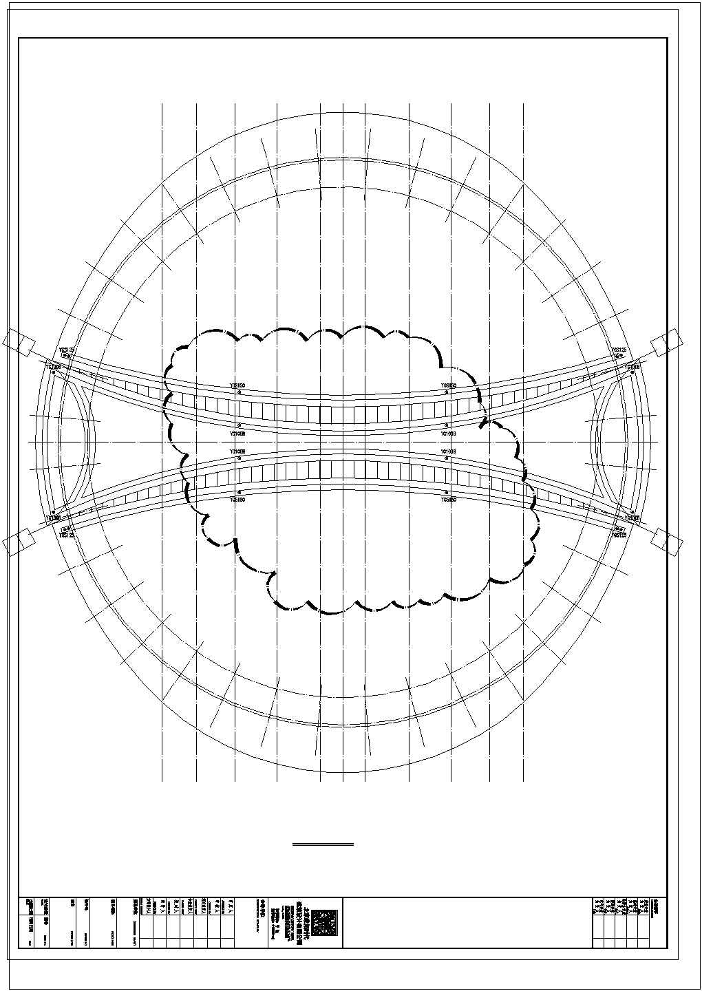 【河北】三层框架结构拱形体育馆建筑施工图