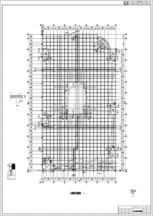 辽宁某五层框架商业建筑施工CAD图纸-图二