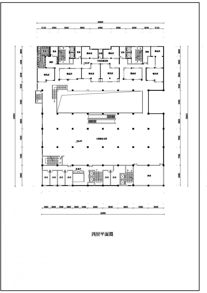 某大型商场建筑设计CAD方案图_图1