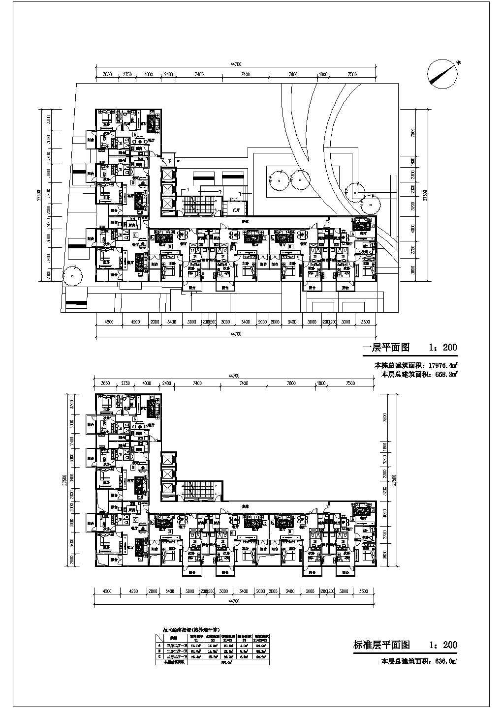 经济住宅小区总图和单体方案图