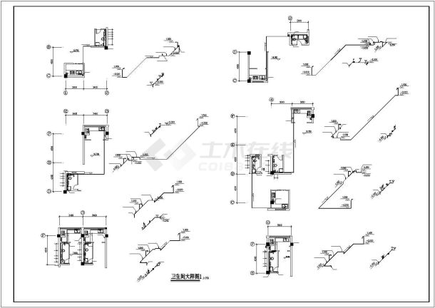 某市中心街商住楼建筑给排水施工图-图一