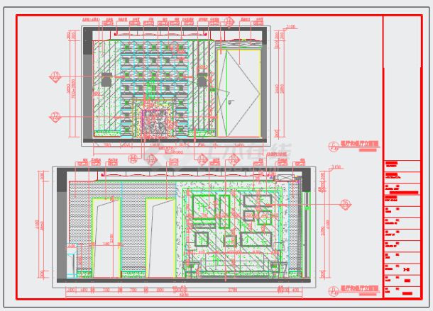 富丽堂皇欧式样板间装修施工图（含效果图）-图二