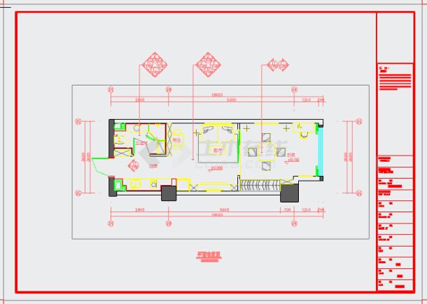 日式风格小清新迷你一居室公寓CAD施工图（含效果图）-图一