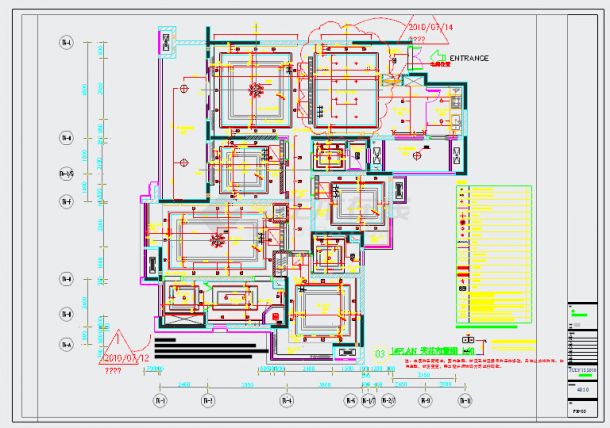 现代舒适温馨三居室样板间CAD施工图-图二