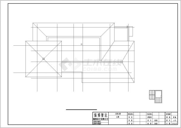 经典公园公厕建筑设计施工CAD图-图二