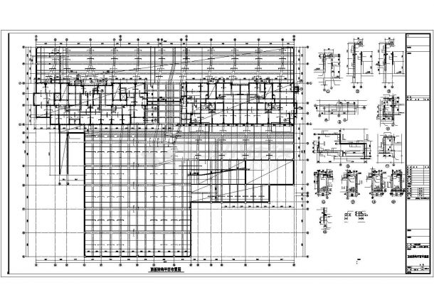 某商场人防地下车库结构CAD布置图-图二