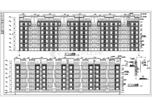 某市区住宅小区建筑设计图（共7张）-图二