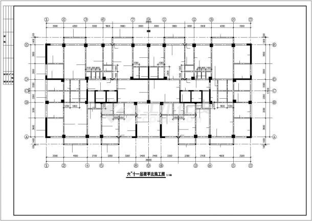 兰州某框架剪力墙住宅结构图-图二