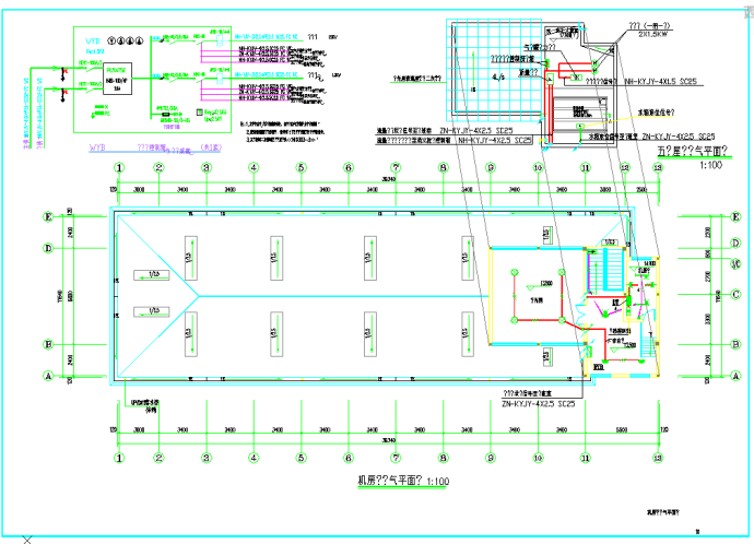 某学校校舍新建工程电气cad图纸_图1