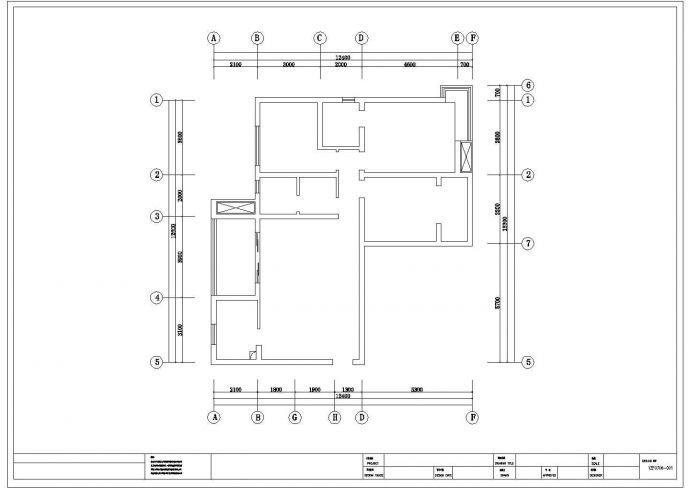 某住宅公寓简欧风格小户型建筑设计CAD图_图1
