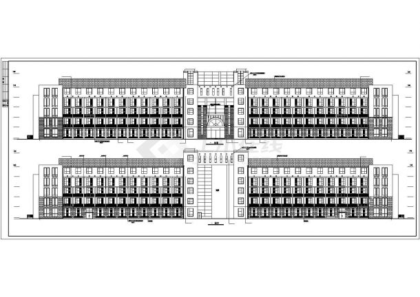 某大型敬老院建筑设计cad方案图-图二