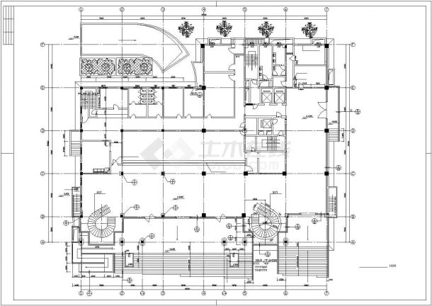 某银行办公大楼建筑设计方案CAD图-图二