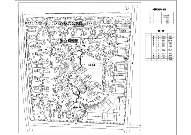 某别墅小区总体规划设计图-图一