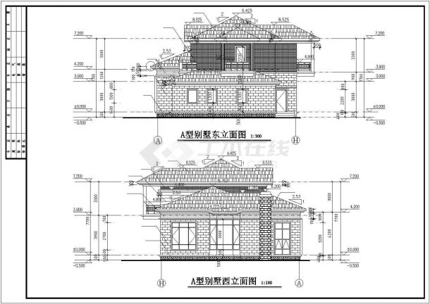 【重庆】莫队A型独立别墅建筑设计施工图纸-图一