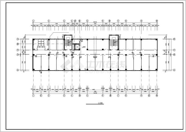 某地多层办公楼建筑图（含设计说明）-图二