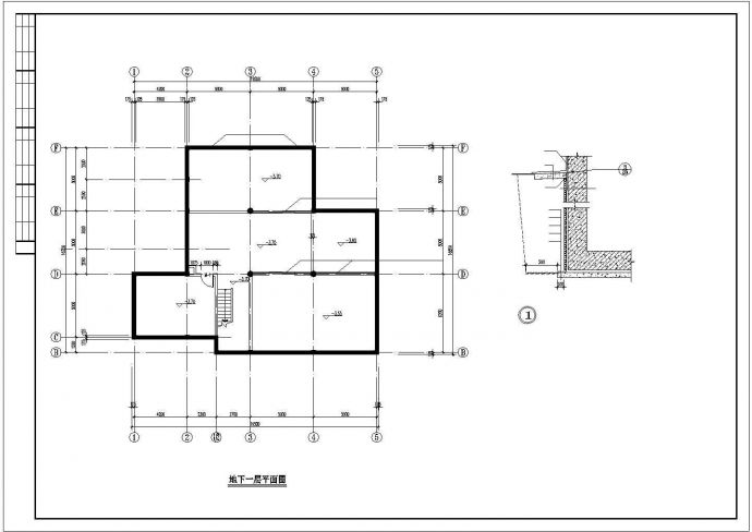小型别墅建筑施工CAD套图_图1