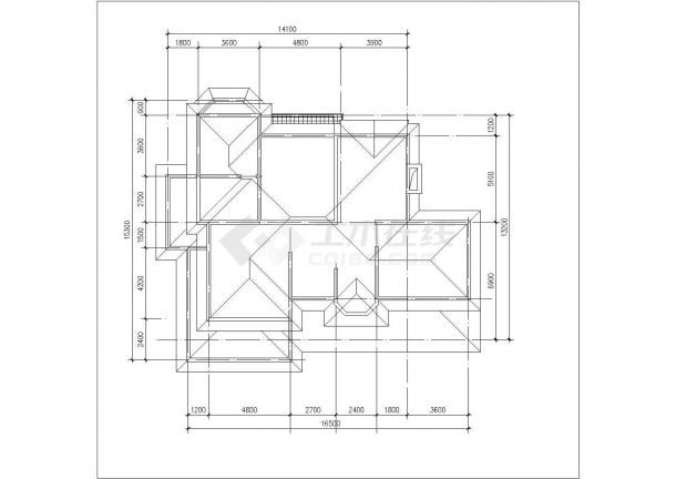 【西安】某地别墅建筑设计施工图纸-图二