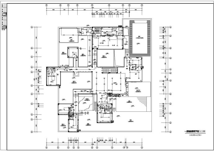 某地大型豪华别墅售楼处电气设计图纸_图1