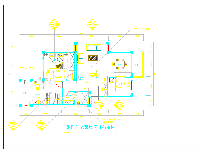 某地南亚风二居室装修图（共13张）