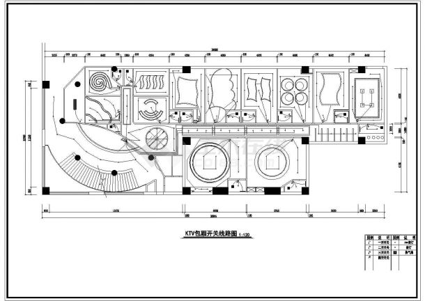 龙岩完整的KTV包厢详细建筑施工图-图二