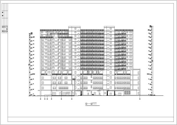 高层豪华型商住楼建筑设计CAD全套施工图-图一