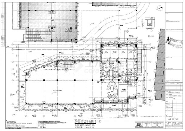 华润广州天河奥体项目（商住区）6号楼售楼处-建施CAD图-图一