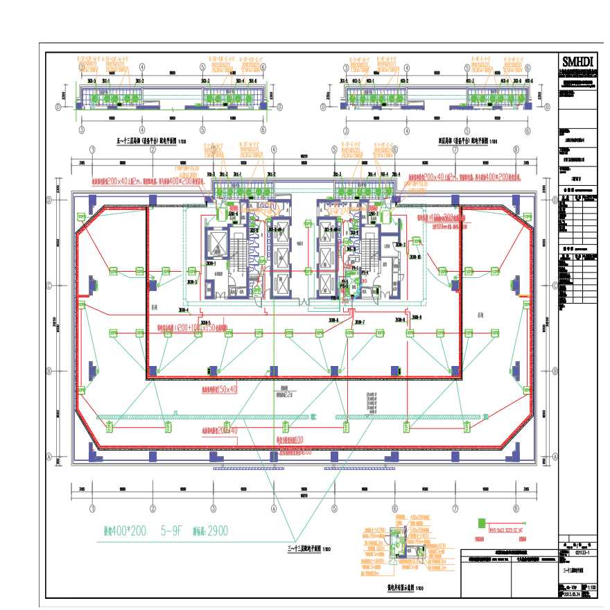 Shanghai Tower 2 - Typical Electrical Layout-图一